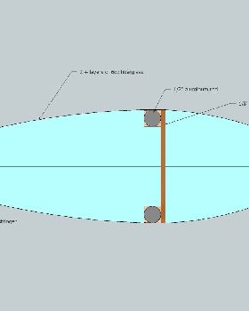 Foam fiberglass wing mast