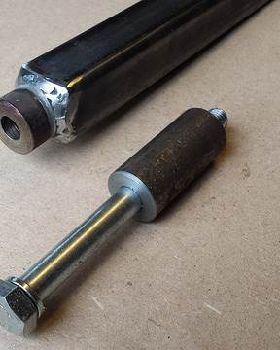 axle stub with nut welded