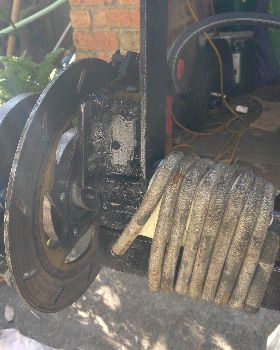Rear Suspension with bungy cord wrap