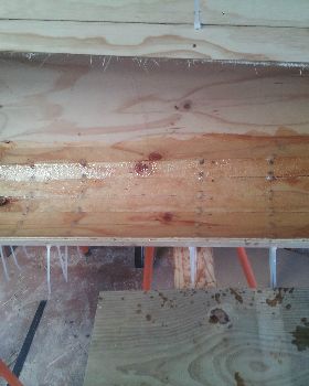 13 First coat of glass cable ties still in