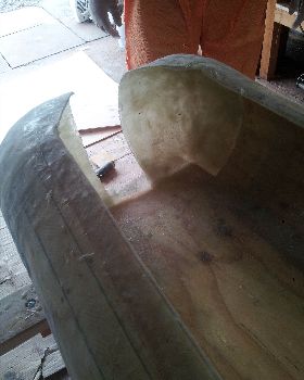 23 nose after internal glassing and sanding