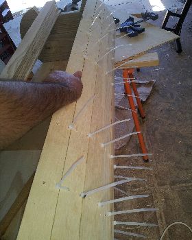 8 Wooden stripping for the roll