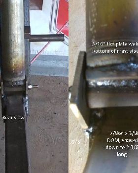 Mast step rearpost