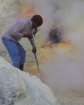 sulfur miners