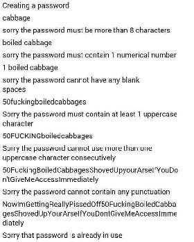 making a password