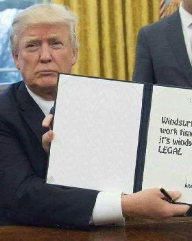 trump windsurf