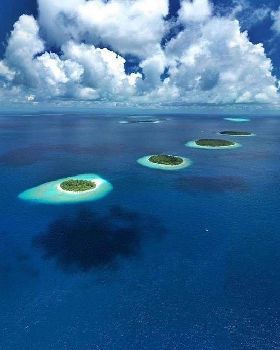 Islands in the Baa Atoll, Maldives...