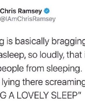 snoring tweet