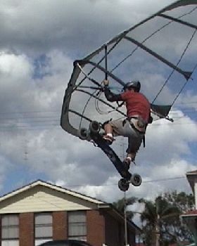 Kitewing mountain boarding Air time