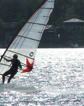 Windsurfing in a northeasterly