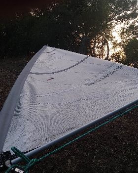 Sail with windsurf mast