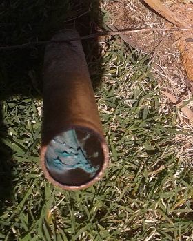corrosion in pipe