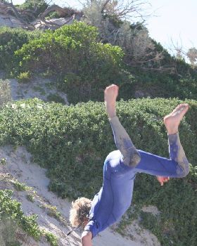 mates being stupid in the dunes!!