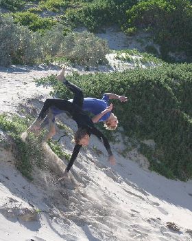 mates being stupid in the dunes!!