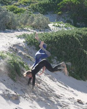 mates being stupid in the dunes!!