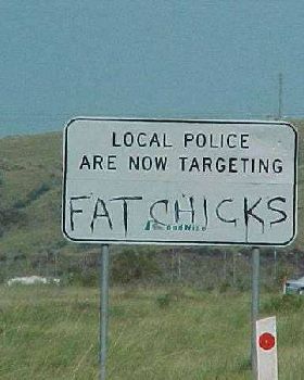Police targeting ... signs