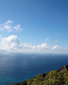 Flying in Seychelles