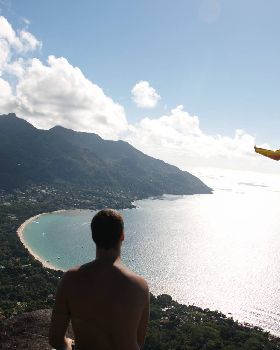 Flying in Seychelles