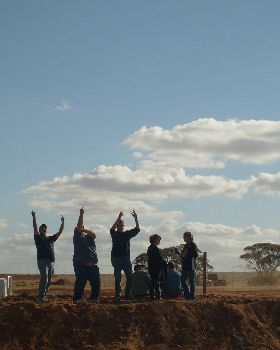 went to a show out back of Loxton