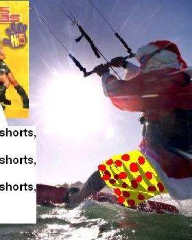santa kiter shorts