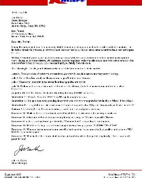 Funny K Mart letter