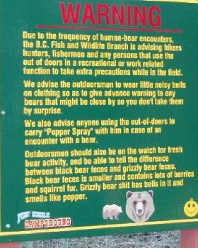Bear sign