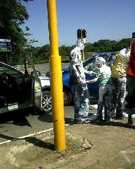 Paint accident