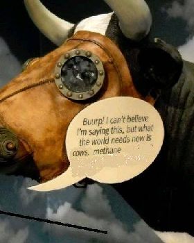 cow in gasmask