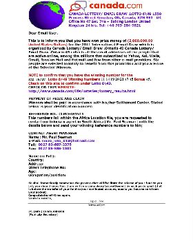 Canada Lottery