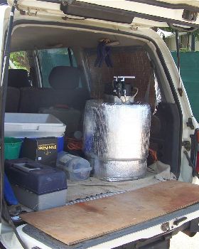 keg in car