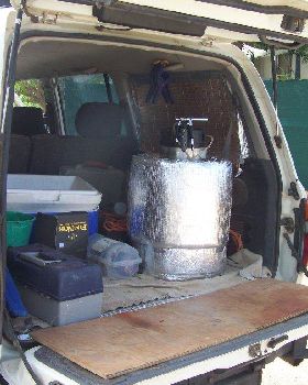 keg in car
