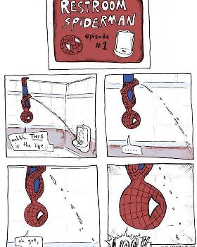 restroom-spiderman