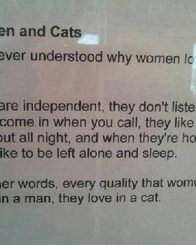 funny-women-love-cat-dislike-man