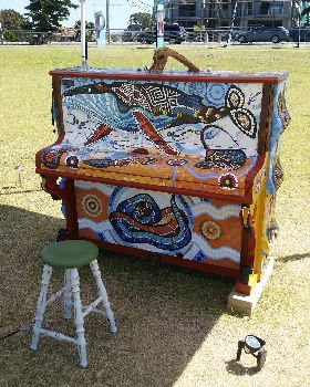 Upright piano art