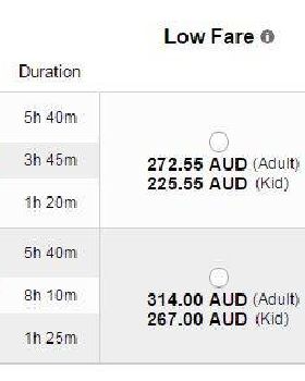 Flight costs difference