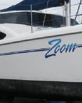 Boat Pinstripe and Vinyl Lettering
