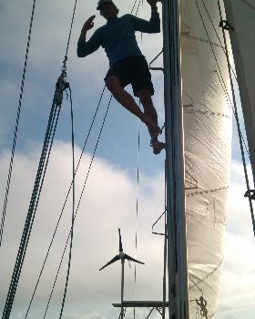 Up the mast