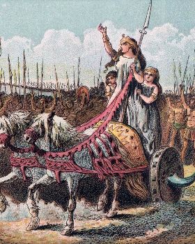 Pictures of English History Plate IV - Boadicea and Her Army