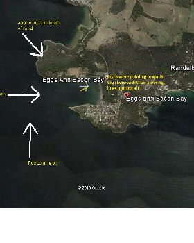 Eggs and Bacon mooring direction