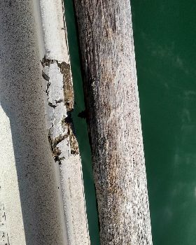 Damage to Galini gunwale