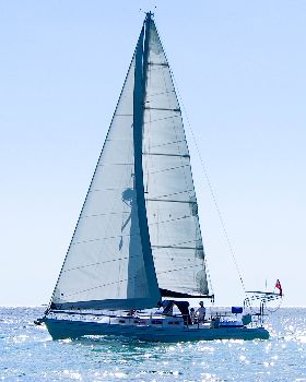 Sailing.