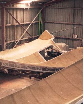 The last two sets of hull laid up
