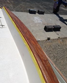 Thursday sanding the teak 011