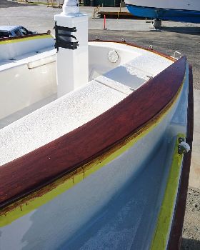 Thursday sanding the teak 012