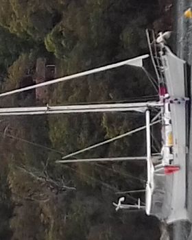 "Out" mast furler