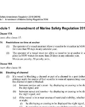 90 Day Anchor limit NSW