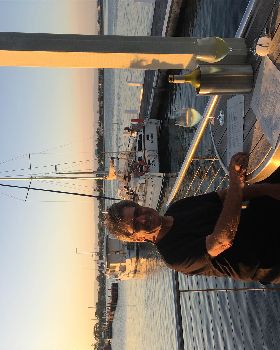 Relaxing after arrival at Port Albert