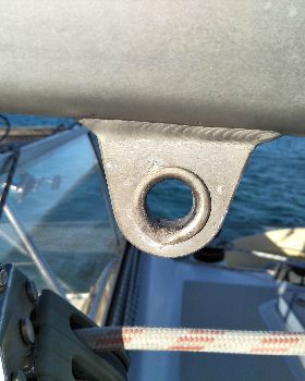 Damaged hole