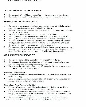 mooring conditions