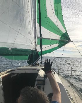 Bolero under spinnaker